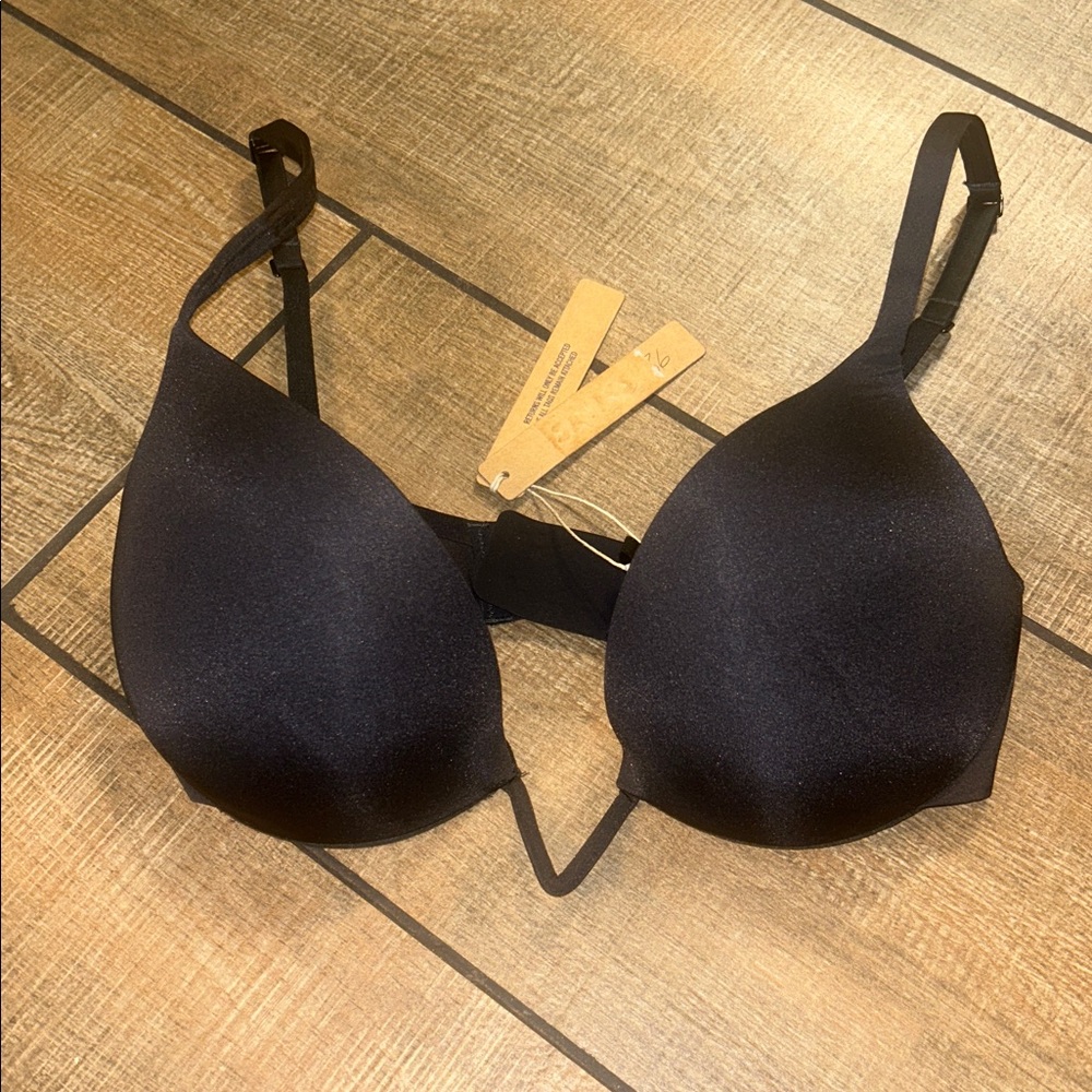 SKIMS Ultimate Deep V Push Up Plunge Bra ONYX BNWT sz 32D